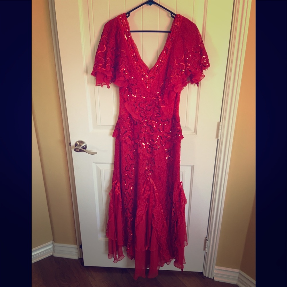 Janine London Paris New York Red Dress